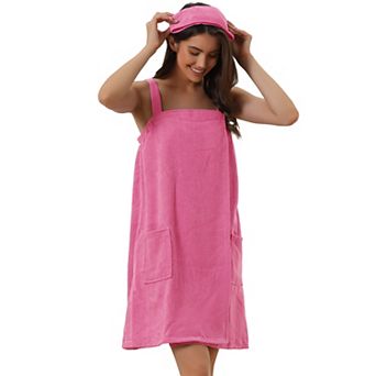 Womens Towel Wrap Bathrobe Spa Towels Robe With Adjustable Closure For Gym Shower