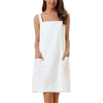 Womens Towel Wrap Bathrobe Spa Towels Robe with Adjustable Closure for Gym Shower