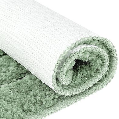 Soft Absorbent Non Slip Plush Bath Rug Machine Washable Dry Bath Mat for Bathroom Floor, 16" x 24"