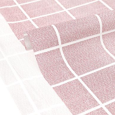 Rectangle Checkered Disposable Plastic Waterproof Table Covers 6 Pcs, 54" X 60"