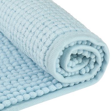 Bath Rugs, Soft Plush & Fluffy Non Slip Extra Thick Microfiber Bathroom Mat, 20" X 32"