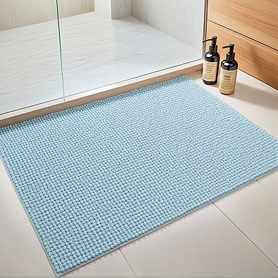 Bath Rugs, Soft Plush & Fluffy Non Slip Extra Thick Microfiber Bathroom Mat, 20" X 32"
