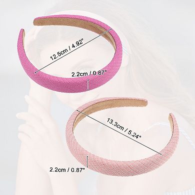 2pcs Pastoral Stripe Headbands Hair Accessories For Women 0.87"
