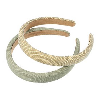 2 pc Pastoral Stripe Headbands Hair Accessories For Women 0.87"