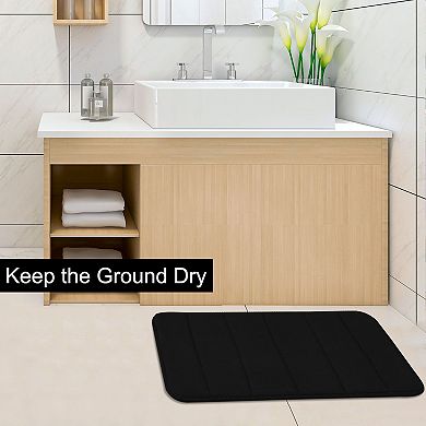 Household Memory Foam Absorbent Non-slip Shower Carpet Bath Mat Rug, 32" X 20"