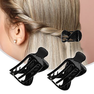2pcs Plastic Hair Claws Hair Clips For Women 3.39"x1.89"x0.91"