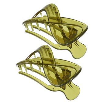 2 pc Plastic Hair Claws Hair Clips For Women 3.39"x1.89"x0.91"