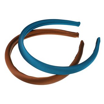 2 pc Solid Simple Silk Headbands Hair Accessories For Women 0.59"