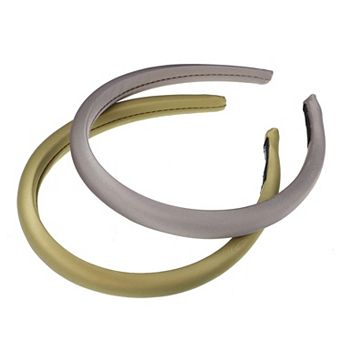 2 pc Solid Simple Silk Headbands Hair Accessories For Women 0.59"