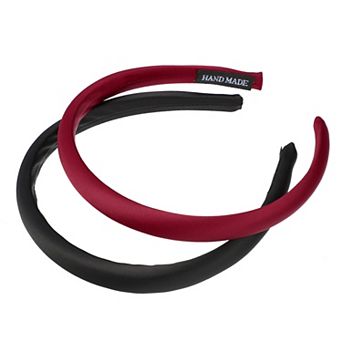 2 pc Solid Simple Silk Headbands Hair Accessories For Women 0.59"