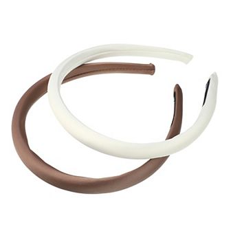 2 pc Solid Simple Silk Headbands Hair Accessories For Women 0.59"