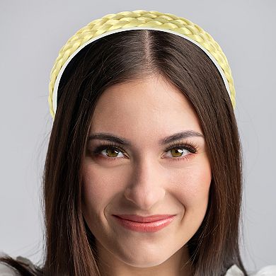 1 Pcs Headband Double Strands Synthetic Hair Plaited 0.67 Inch Wide