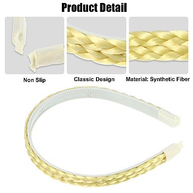 1 Pcs Headband Double Strands Synthetic Hair Plaited 0.67 Inch Wide