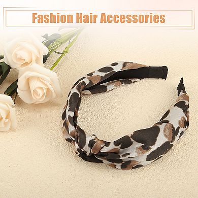 Leopard Headband Top Knot Cheetah Headband Print Hairbands For Women