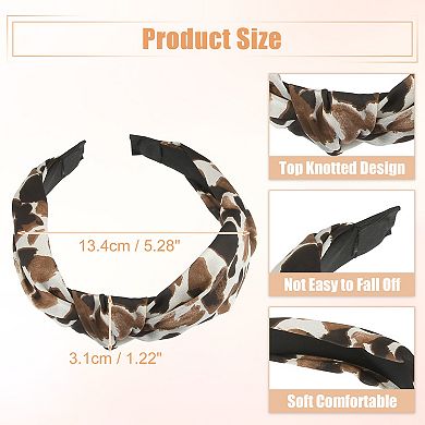 Leopard Headband Top Knot Cheetah Headband Print Hairbands For Women