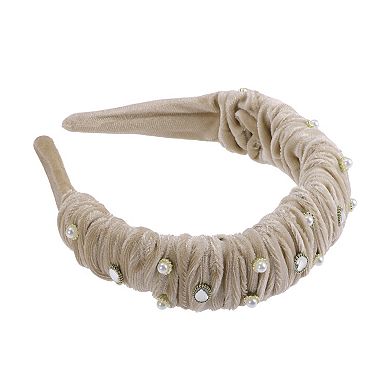 1 Pcs Rhinestone Headband Bling Padded Hairband Sparkle 1.57 Inch Wide