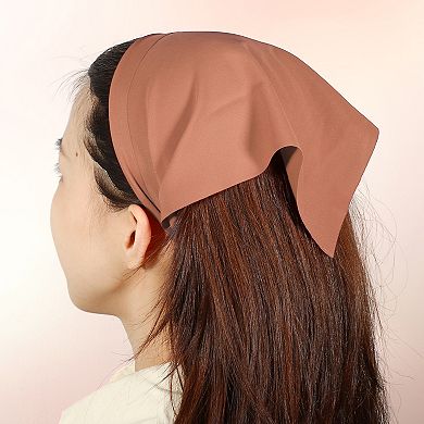 6pcs Hair Scarf Headband Coffee Orange Gray Pink Yellow Beige Triangle