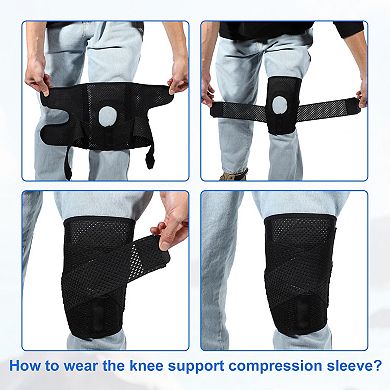 Knee Brace Compression Sleeve with Side Stabilizers for Men Women