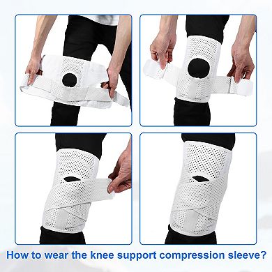 Knee Brace Compression Sleeve with Side Stabilizers for Men Women