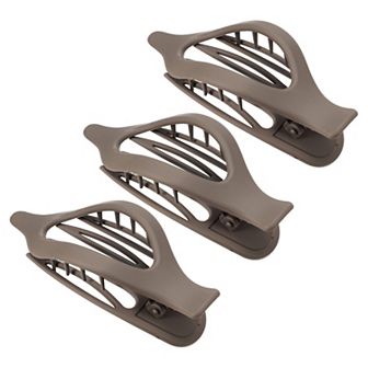 3 pc Plastic Hair Claws Hair Barrettes For Women 4.69"x1.89"x1.02"