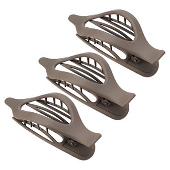 3 pc Plastic Hair Claws Hair Barrettes For Women 4.69"x1.89"x1.02"