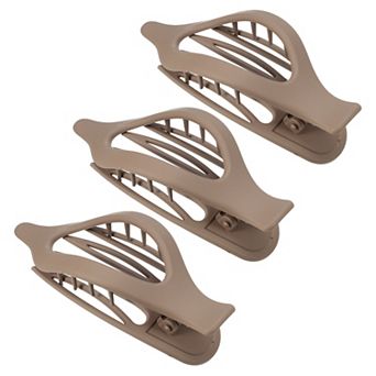 3 pc Plastic Hair Claws Hair Barrettes For Women 4.69"x1.89"x1.02"