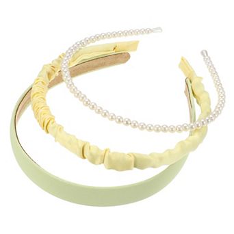 3 pc Fashion Headbands Set Pearl Hair Accessories For Women Party