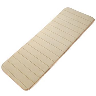 Absorbent Soft Long Washable Non-slip Memory Foam Bath Tub Mat Floor Runner Rug, 16" X 47"