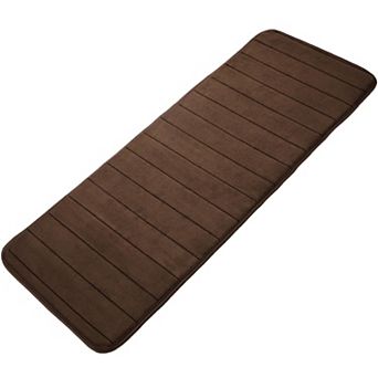Absorbent Soft Long Washable Non-slip Memory Foam Bath Tub Mat Floor Runner Rug, 16" X 47"