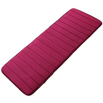 Absorbent Soft Long Washable Non-slip Memory Foam Bath Tub Mat Floor Runner Rug, 16" X 47"