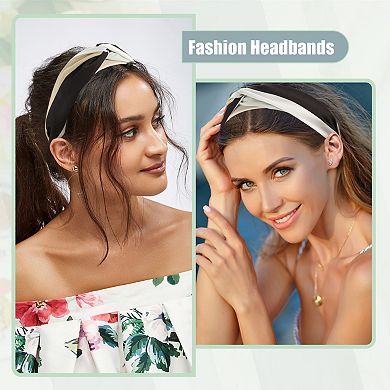 Color Block Knotted Wide Headband Fashion For Women 1.57" Width