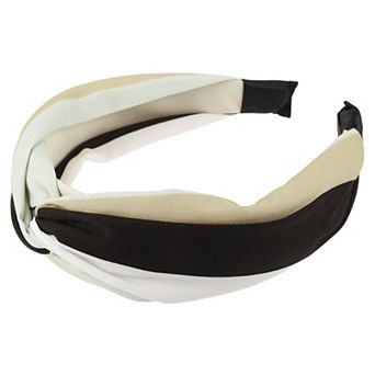 Color Block Knotted Wide Headband Fashion For Women 1.57" Width