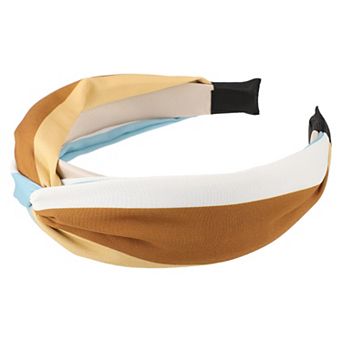Color Block Knotted Wide Headband Fashion For Women 1.57" Width