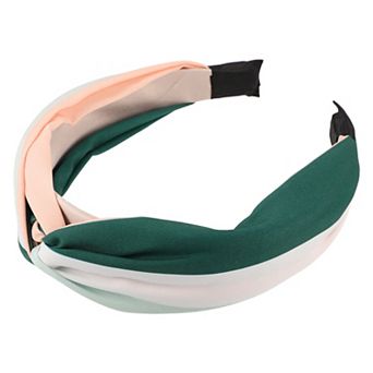 Color Block Knotted Wide Headband Fashion For Women 1.57" Width