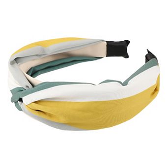 Color Block Knotted Wide Headband Fashion For Women 1.57" Width