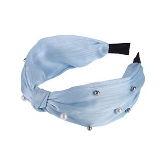 Faux Pearl Knotted Headband Bling Twisted Faux Pearl Headband For Women