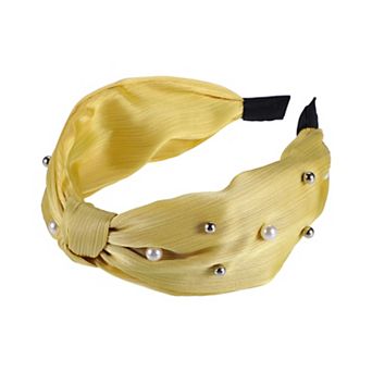 Faux Pearl Knotted Headband Bling Twisted Faux Pearl Headband For Women