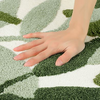 Bathroom Rugs Soft Plush & Fluffy Quick Dry Reversible Non Slip Extra Thick Bath Mats, 18" X 26"