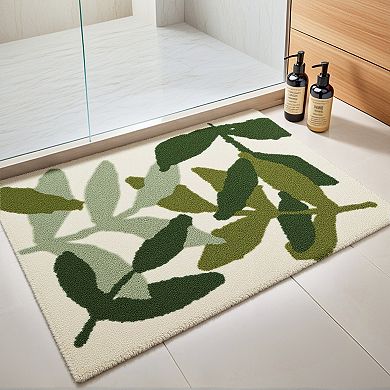 Bathroom Rugs Soft Plush & Fluffy Quick Dry Reversible Non Slip Extra Thick Bath Mats, 18" X 26"