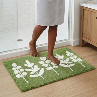 Bathroom Rugs Soft Plush & Fluffy Quick Dry Reversible Non Slip Extra Thick Bath Mats, 18" X 26"
