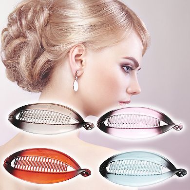4 Pcs Interlocking Ponytail Banana Clip Hair Accessories