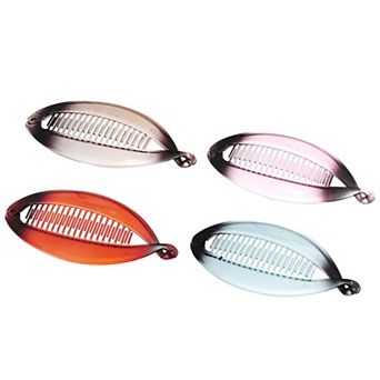 4 pc Interlocking Ponytail Banana Clip Hair Accessories