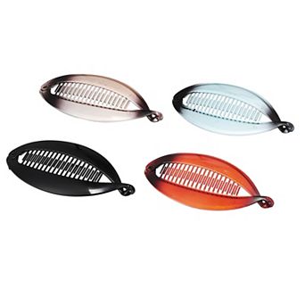 4 pc Interlocking Ponytail Banana Clip Hair Accessories