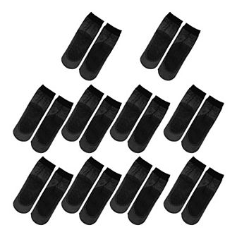 10 Pair Women Lace Socks Anti-slip Breathable Sheer Ankle Socks Nylon