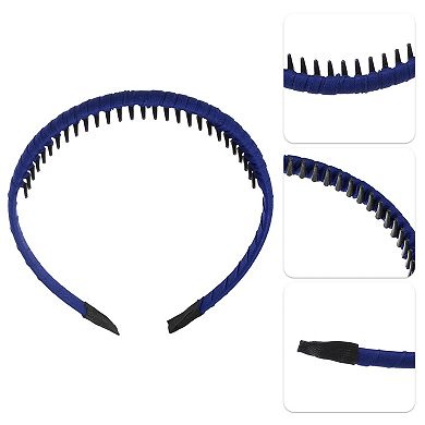 4pcs Women Teeth Comb Headbands Non-slip Hair Hoop Beige Black Green Blue