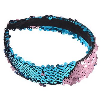 Sequin Headband Sparkle Headbands Shiny Elastic Fashion Headbands Pink Blue