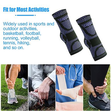 1 Pair Ankle Compression Sleeve Socks Unisex Ankle Brace Support