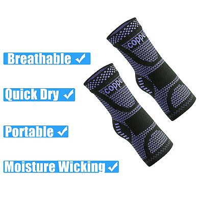 1 Pair Ankle Compression Sleeve Socks Unisex Ankle Brace Support