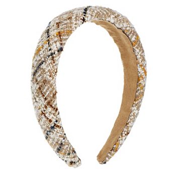 1 pc Tweed Padded Headband Fashion Hairband For Woman Non Slip Knitted