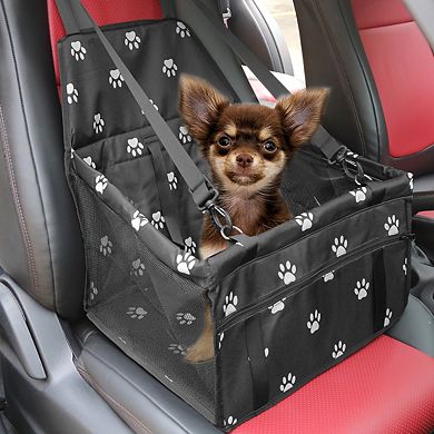 Oxford Fabric Car Pet Seat Cover Auto Dog Front Seat Cover Protector Dark Black